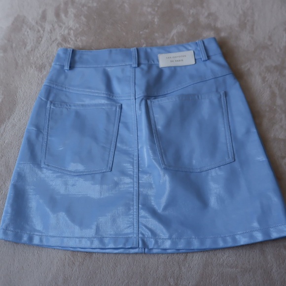 LES COYOTES DES PARIS Puck PVC Baby Blue Mini Skirt - Picture 4 of 10